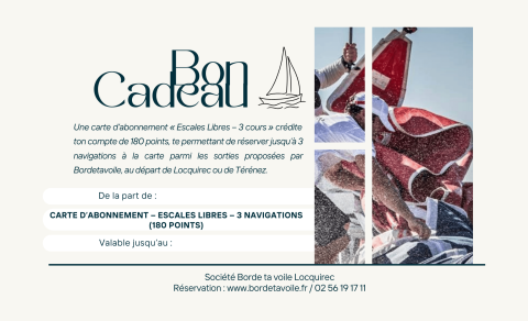 Carte d'abonnement – Escales libres – 3 Navigations (180 POINTS)