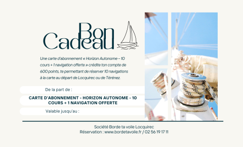 Carte d'abonnement - Horizon autonome - 10 Cours + 1 Navigation offerte (600 points)