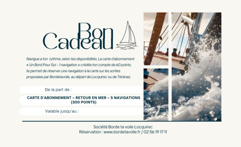 Carte d'abonnement – Retour en mer – 5 Navigations (300 POINTS)