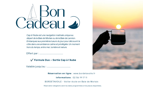 Bon cadeau "Expérience" - Deux places pour sortie Cap à l'Aube