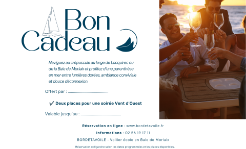 Bon cadeau "Expérience" - Deux places pour soirée Vent d'ouest