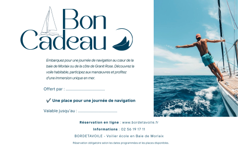 Bon cadeau "Expérience" – Une place pour une journée découverte en voilier